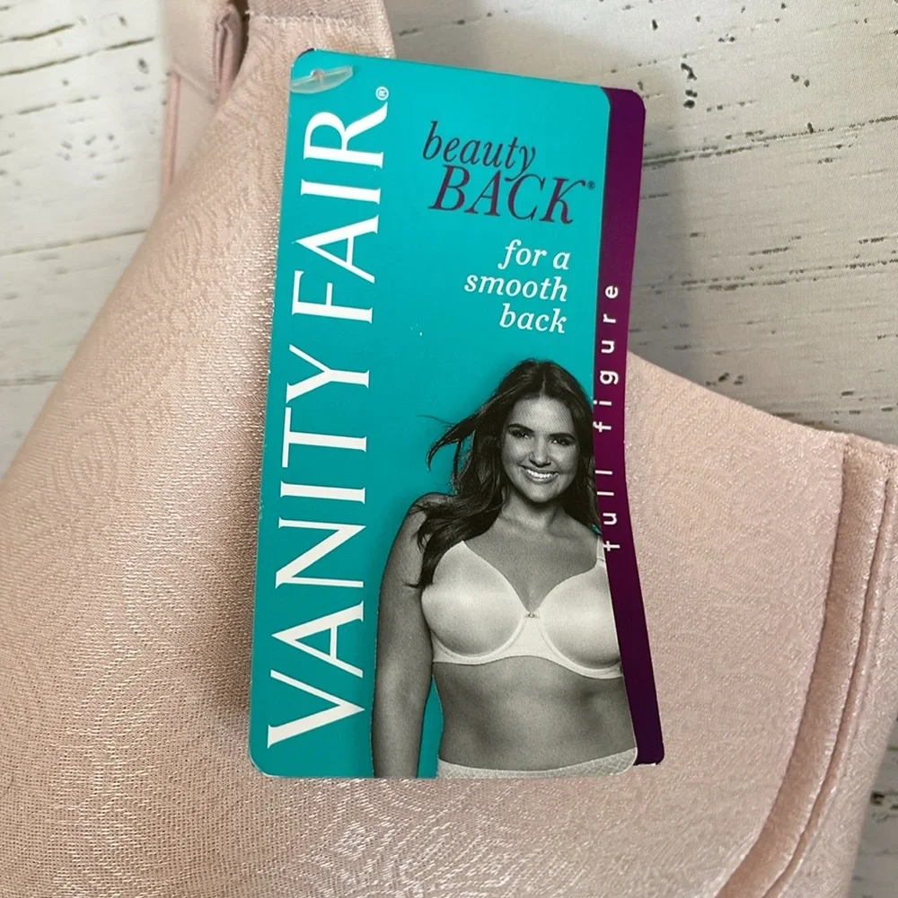 Vanity Fair Beauty Back Bra, Style 76345 in Soft Pink Damask, size 40DD, NWT